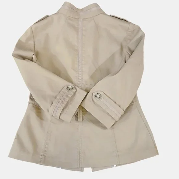 WHITE HOUSE BLACK MARKET Golden Tan Jacket with Satin & Button Details - Picture 4 of 11